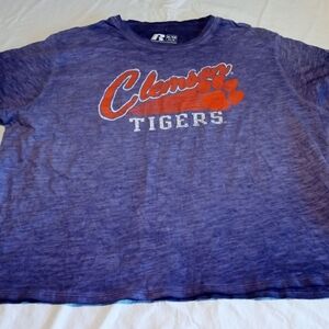 Russell Athletic Purple Clemson Tigers Short Sleeve Tee